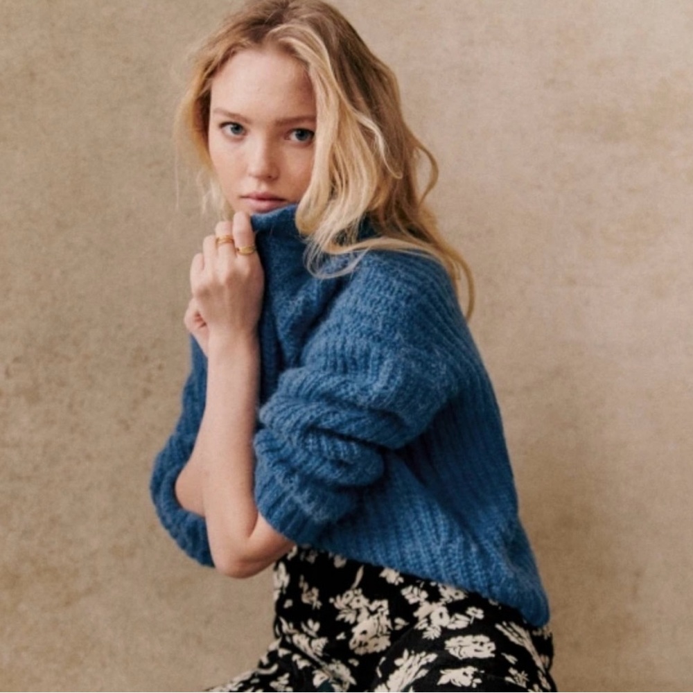 NOT FOR SALE💙SEZANE JOSE JUMPER 💙 AZURE BLUE - Picture 3 of 7